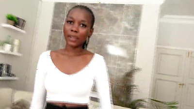 Petite Amateur Black Wannabe Lingerie Model Rough Fucked At Fake Casting!