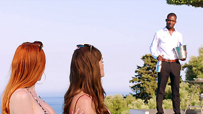 BLACKED Scarlett & Honour Get Naughty Poolside Service - Scarlett Jones