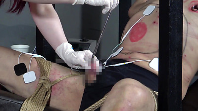 Japanese Femdom Electric Shock and Urethral Sounding