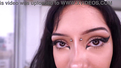 Khali Noire, very beautifull slim Brazilian, in goth mode and gets fucked by 4 big cocks (DAP, Anal, ATM, goth, 3on1, Alt chick, BBC) OB550