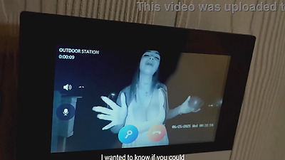 Nooo, neighbor, my husband might find out! I cum on my gossipy neighbor's big tits.