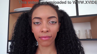 Vitoria Lima, 19 years green-eyes very slim Brazilian ebony, fucked by 2 huge dicks (DP, Anal, 2on1, dirty talk, slim, ATM, nubian) OB553