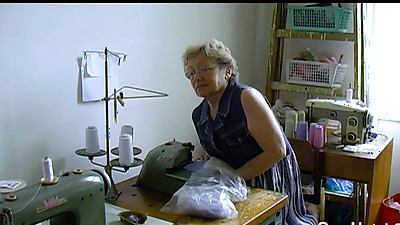 OmaHoteL Amateur Grandma Playing Striptease All Alone And Horny