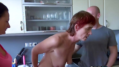 OLDNANNY Old Lady Got Horny Visitors And Enjoyed Hardcore 3Some