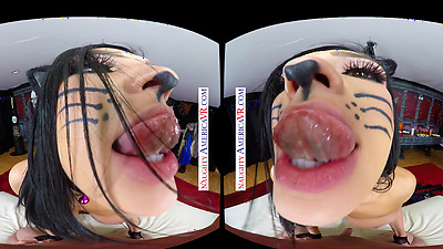 Treat Yourself This Halloween With A Busty Cat Babe Thirsty For Cream - Audrey Bitoni