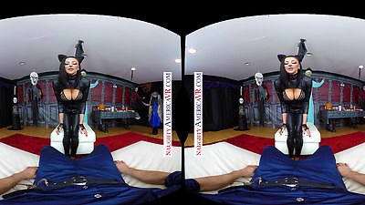 Treat Yourself This Halloween With A Busty Cat Babe Thirsty For Cream - Audrey Bitoni