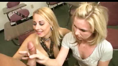 Milf And Step Daughter Gives Handjob