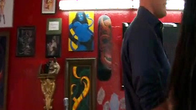 Deja Voo Fucking In The Tattoo Parlor With Her Tits