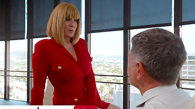 Sexy Boss Sara Jay Has To Let An Employee Go But Not Before Getting That Penis Of His