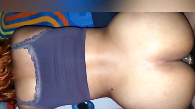 She told me to turn up the TV so her wouldn't hear us fucking while playing in the yard! Big arse Latina on all fours! Brunette bitch!