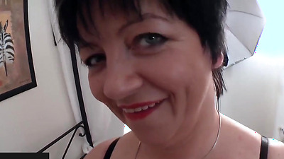German Mature Petra X. Loves To Play With Her Hairy Pussy