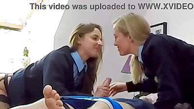 School Girls Sicilia & Amirah's Double Team The Lucky Plumber!