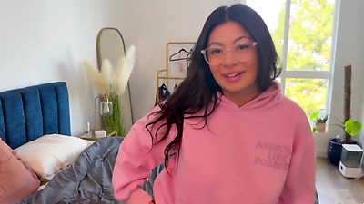 “ARE THOSE MY BOXERS?!” Big titty Latina step sis SQUIRTS on my shaft - Cami Strella x Lev Lieben