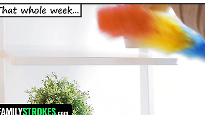 Naughty Step Sister Takes Her Panties Off In Front Of Her Virgin Step Brother - Family Strokes - Nicole Rae