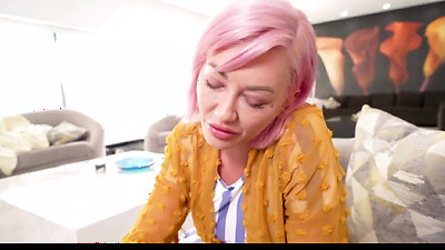 Dirty guys horny stepmom with big tits Adira Allure gave a perfect handjob