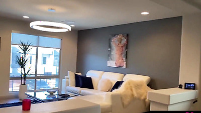 Big arse busty blonde MILF nympho Sophie Dee playing with her huge dildos