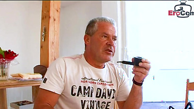 Short-haired German Housewife Wants Kitchen Sex