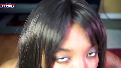 Petite Exotic Brunette Evelyn Sucks A Hard Dick And Gets Her Pussy Fucked!