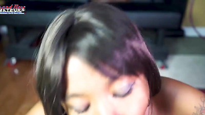 Petite Exotic Brunette Evelyn Sucks A Hard Dick And Gets Her Pussy Fucked!