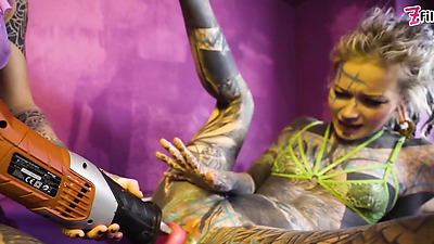 Cute Tattoo Lesbian Sex