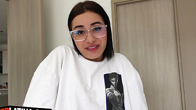 Petite Latina Teen Bitch Meaty Pussy Pumped In Close-Up POV Fuck