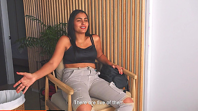 Busty Latina Model Riding Big Shaft POV Cowgirl At Lingerie Casting