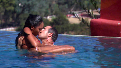 Dee Massages And Fucks By The Pool In Hot Outdoor Interracial Scene