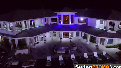 American Swinger Couple Enters The Red Orgy Room For The First Time.