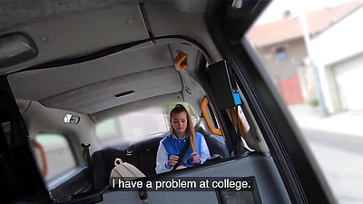 Slutty & Nervous College Chick Fucked By Taxi Driver - Olivia Sparkle