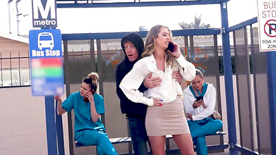 Blonde MILF freeused by stranger in her office