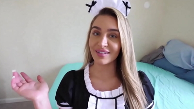 StepSisterHD - Big Tits Teen Stepsister In A Maid Uniform Gets Family Fucked By Big Shaft Stepbro POV - Ella Reese, Brad Newman