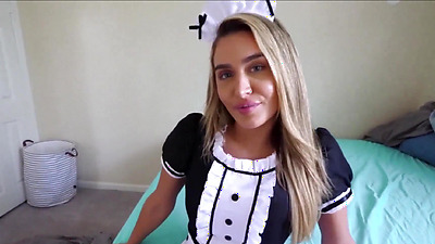 StepSisterHD - Big Tits Teen Stepsister In A Maid Uniform Gets Family Fucked By Big Shaft Stepbro POV - Ella Reese, Brad Newman