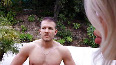 Mylfex - Stepson Licks his Step Mom and Teenie Neighbour Pussy at Poolside