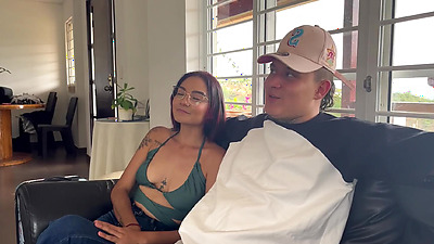 While my boyfriend is away, I take advantage of the opportunity to ride his best friend's big dick part 1 - Allison Sweet