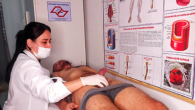 Erection in front of the nurse