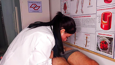 Erection in front of the nurse