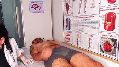 Erection in front of the nurse