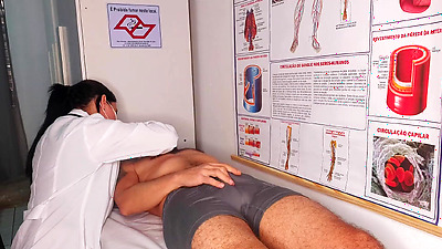 Erection in front of the nurse