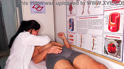 Erection in front of the nurse