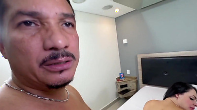 COCKOLD HUSBAND BRINGS HIS BITCH AGAIN TO SIT ON HIS ENDOWED BLACK MAN (COMPLETE IN RED AND SHEER)