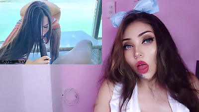 Big booty asian sucks a big black shaft