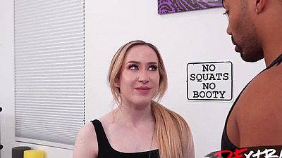 Sexy Fitness Chick Spitroasted By HUGE Cocked Partners