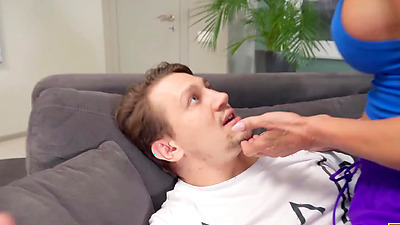 MATURE4K. She was mature and lonely, he came to calm her down by putting his huge shaft in her mouth