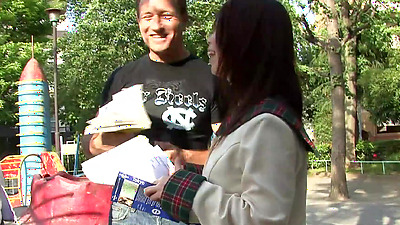 Cute Asian With A Hairy Pussy Has A MMF 3Way That Taps All Her Holes!