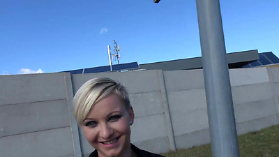 Russian Short Haired Teen Fucked In A Van