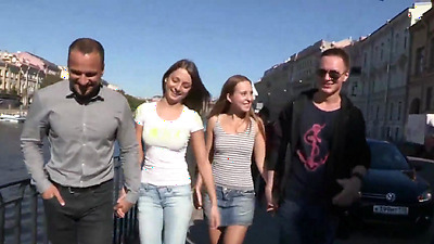 Beautiful Russian Girls Agree To A 4Some Orgy With New Friends - Foxy Di