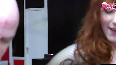 German amateur gangbang party with cum swallowing and creampie