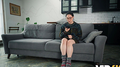 VIP4K. Big titty virgin is learning how to be a BITCH!