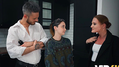 VIP4K. Big titty virgin is learning how to be a BITCH!