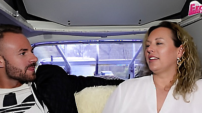 German big BBW MILF persuaded on the street to sex casting